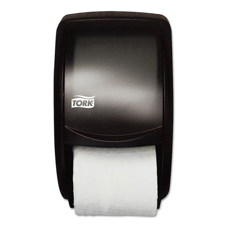 Picture of TWIN STANDARD ROLL Toilet Tissue DISPENSER, PLASTIC, 7.5" X 7" X 12.7", SMOKE