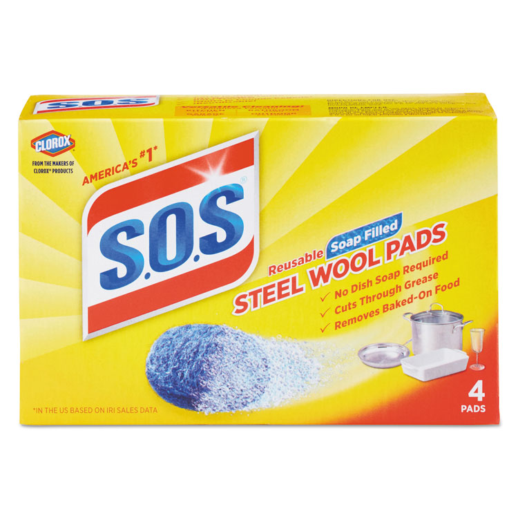 Picture of Steel Wool Soap Pad, 4/box, 24 Boxes/carton
