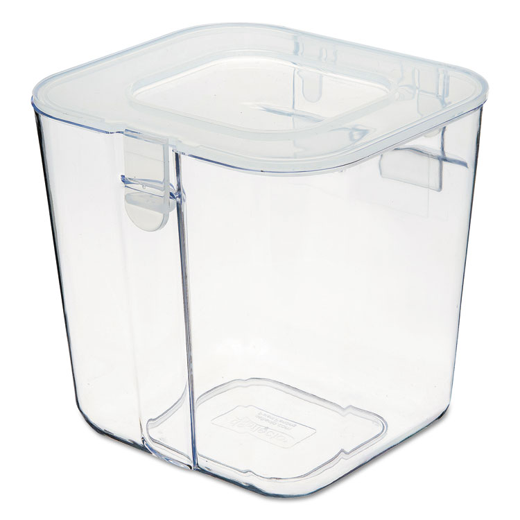 Deflect-O Cube 4-Compartment Stackable Plastic Storage Drawers, Clear  (350301)