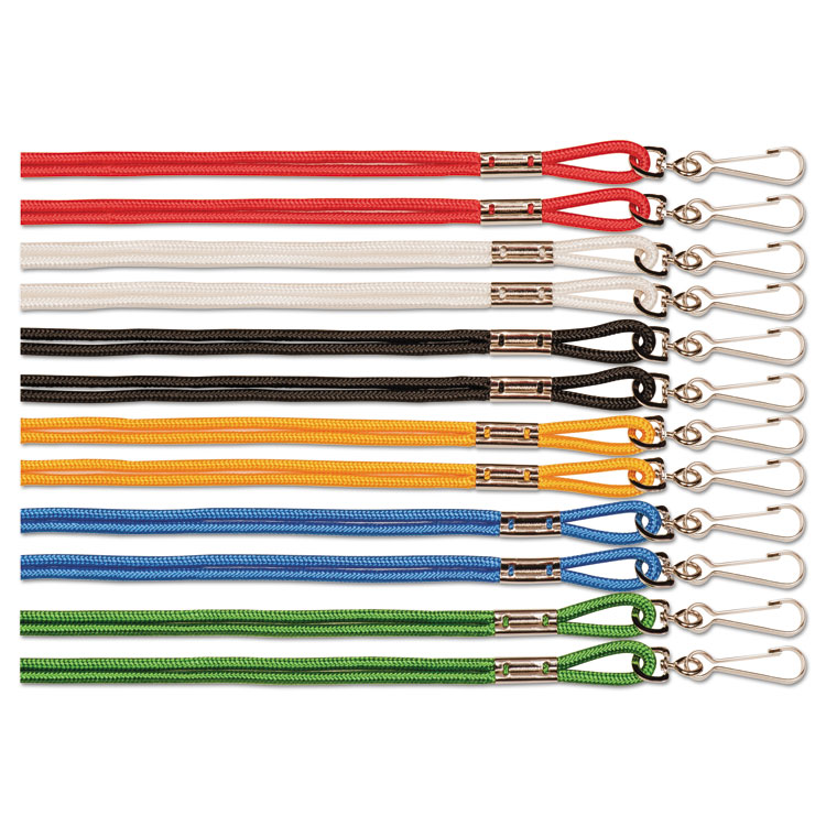 Picture of Lanyard, J-Hook Style, 22" Long, Assorted Colors, 12/pack