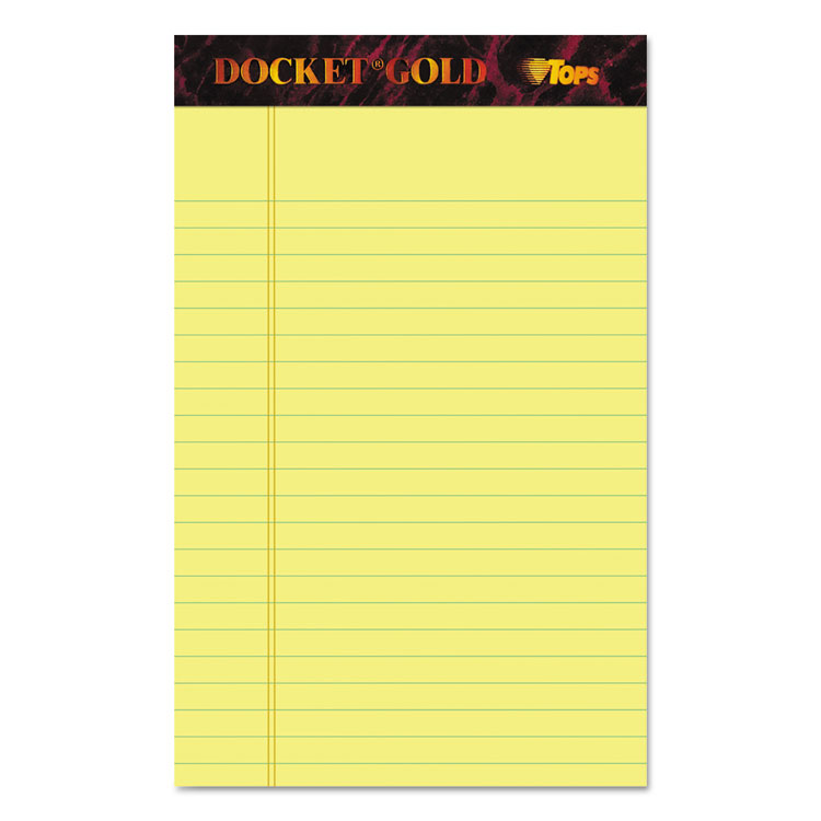 Tops The Legal Pad Ruled Perforated Pads, 5 x 8, Canary, 50 Sheets