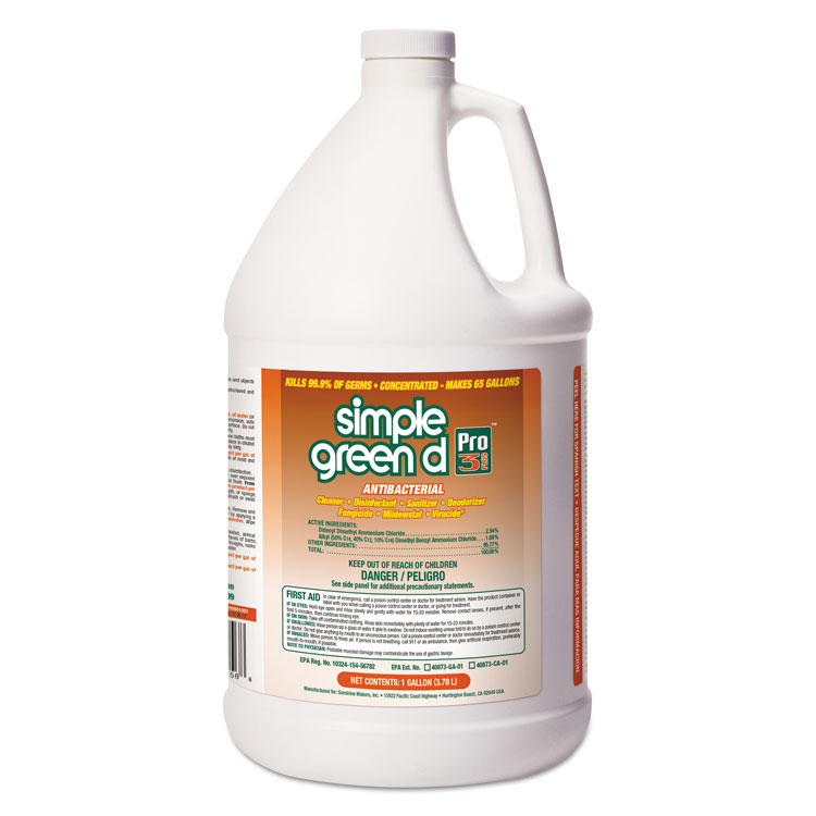 Picture of D PRO 3 PLUS ANTIBACTERIAL CONCENTRATE, HERBAL, 1 GAL BOTTLE, 6/CT