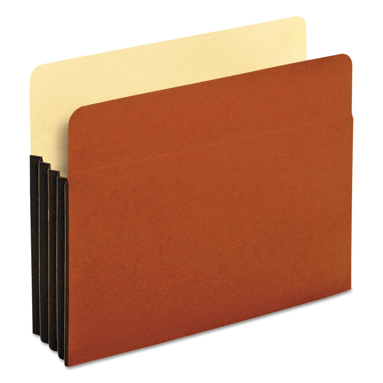 Picture of File Pocket With Tyvek, Straight Cut, 1 Pocket, Letter, Brown