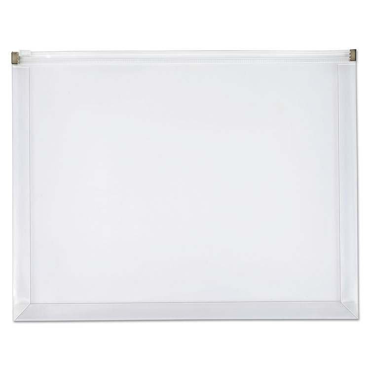 Picture of Poly Zip Envelope, 10 X 13, Open Side, Clear, 5/pack