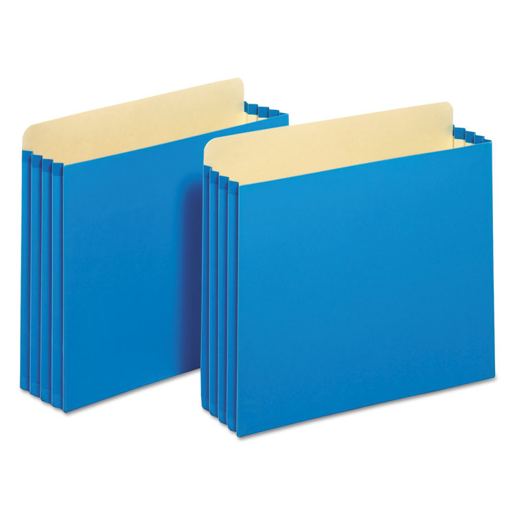 Picture of File Cabinet Pockets, Straight Cut, 1 Pocket, Letter, Blue