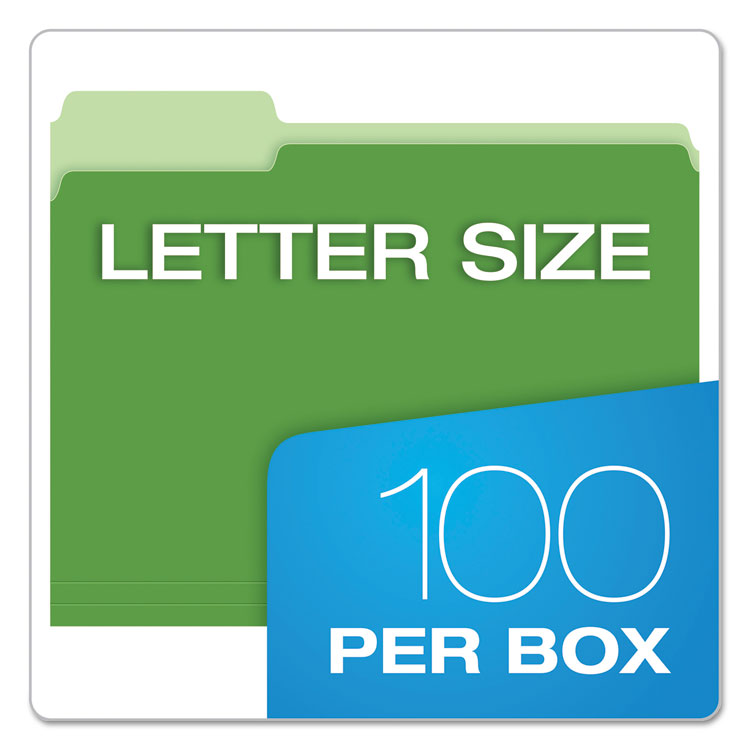 Assorted Colors Letter Size Pendaflex CutLess File Folders 100 per Box 48440 1/3 Cut 