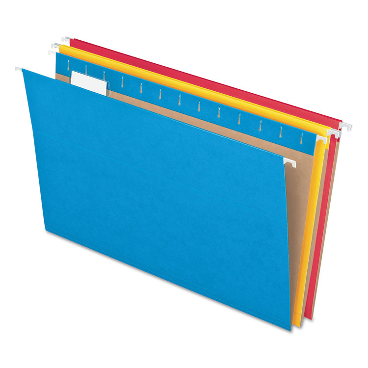 Picture of Colored Hanging Folders, 1/5 Tab, Letter, 5 Assorted Colors, 25/box