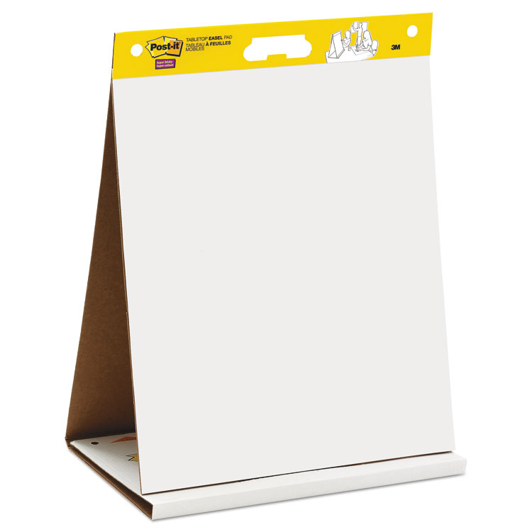 MMM566, Post-it® Easel Pads Super Sticky 566 Self-Stick Wall Pad, Unruled,  20 x 23, White, 20 Sheets/Pad, 2 Pads/Pack, 2 Packs/Carton