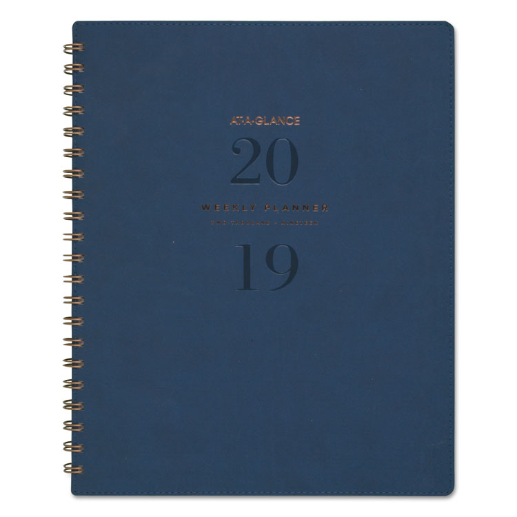 Picture of SIGNATURE COLLECTION FIRENZE NAVY WEEKLY/MONTHLY PLANNER, 8 3/8 X 11, Current Year