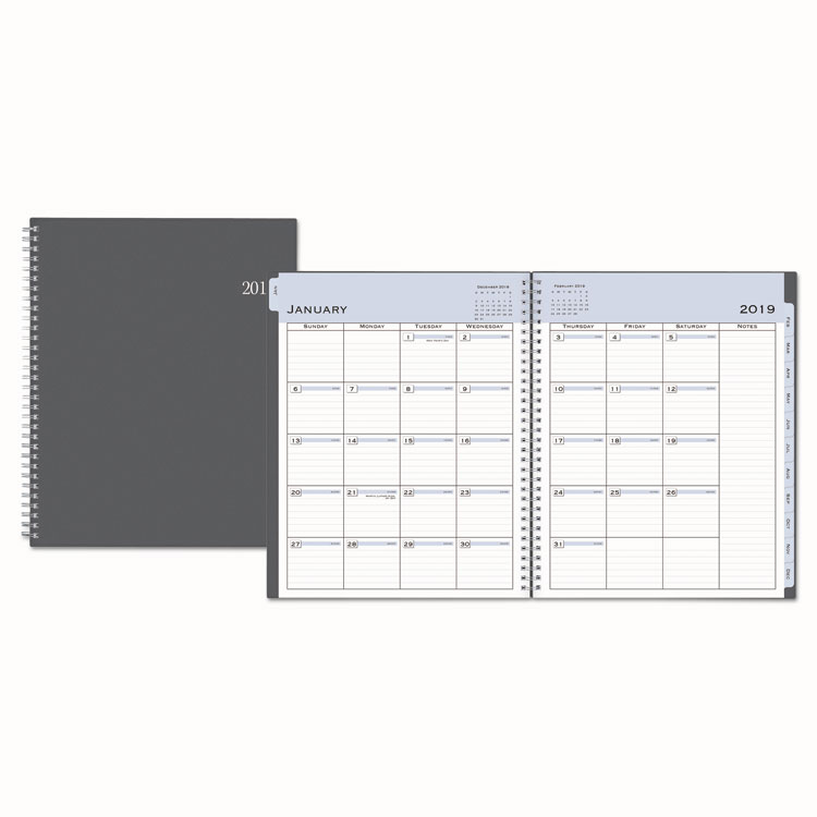 Picture of PASSAGES WEEKLY/MONTHLY WIREBOUND PLANNER, 8.5 X 11, CHARCOAL, Current Year