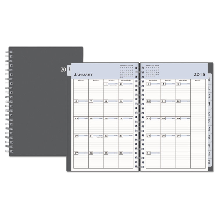 Picture of PASSAGES WEEKLY/MONTHLY WIREBOUND PLANNER, 5 X 8, CHARCOAL, Current Year