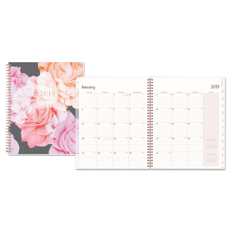 Picture of JOSELYN WEEKLY/MONTHLY WIREBOUND PLANNER, 8.5 X 11, LIGHT PINK/PEACH/BLACK, Current Year