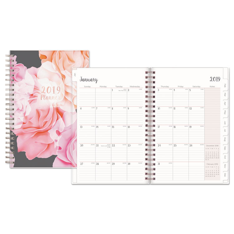 Picture of JOSELYN WEEKLY/MONTHLY WIREBOUND PLANNER, 5 X 8, LIGHT PINK/PEACH/BLACK, Current Year
