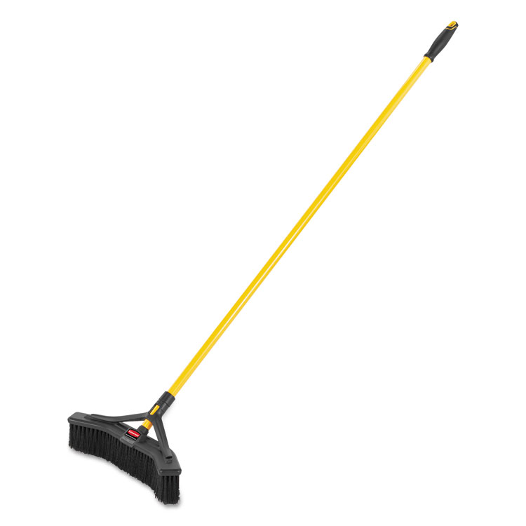Picture of MAXIMIZER PUSH-TO-CENTER BROOM, 18", POLYPROPYLENE BRISTLES, YELLOW/BLACK