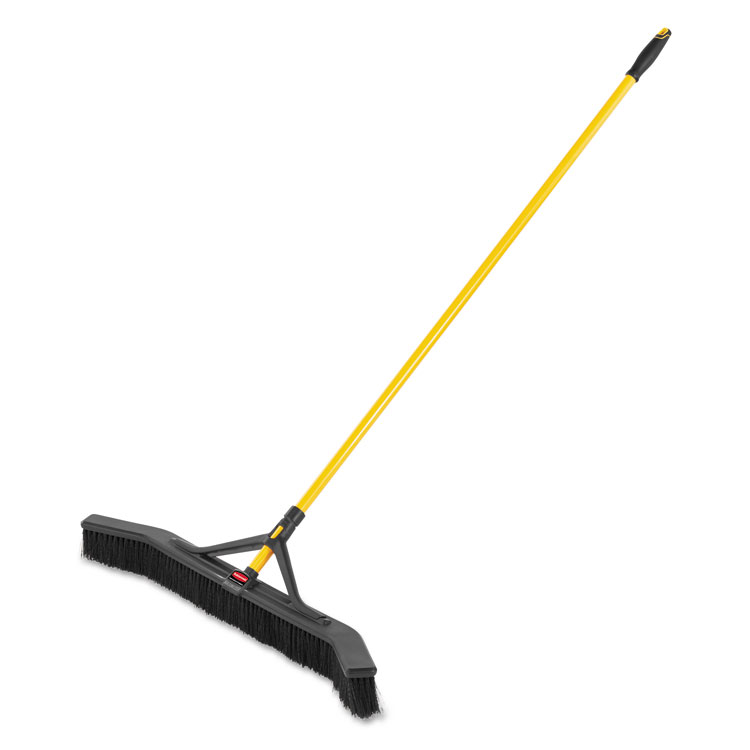Picture of MAXIMIZER PUSH-TO-CENTER BROOM, 36", POLYPROPYLENE BRISTLES, YELLOW/BLACK