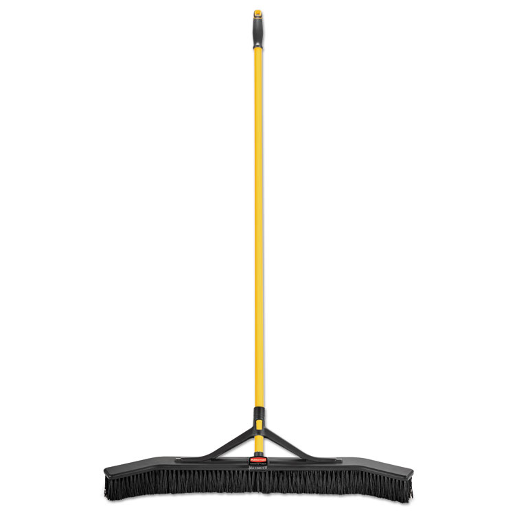Rubbermaid Commercial Jumbo Smooth Sweep Angled Broom, 46 Handle