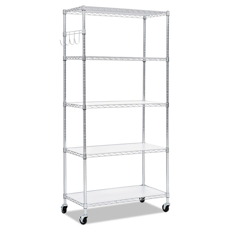 Picture of 5-SHELF WIRE SHELVING KIT, 36W X 18D X 72H, SILVER