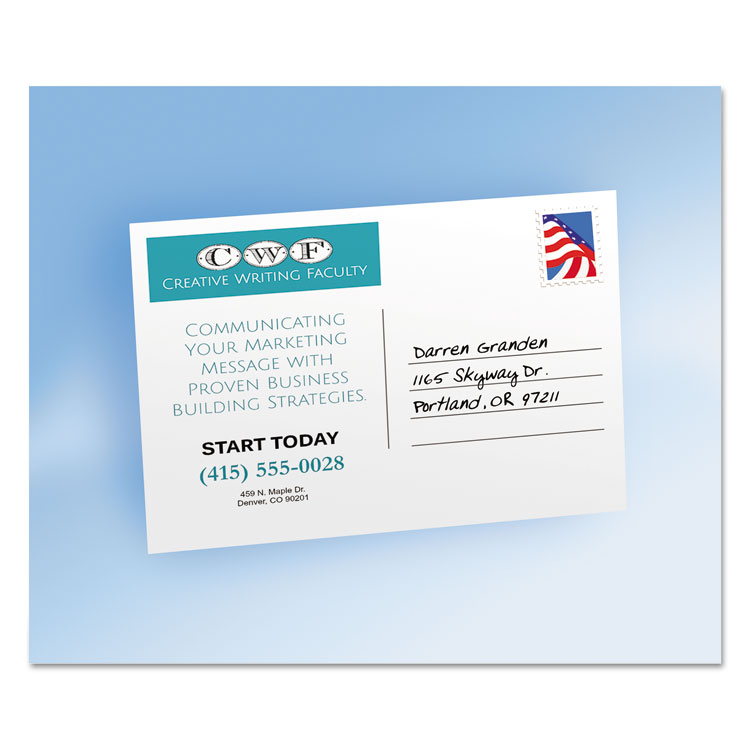 AVE5689 Avery® 5689 Postcards for Laser Printers, 4 1/4 x 5 1/2