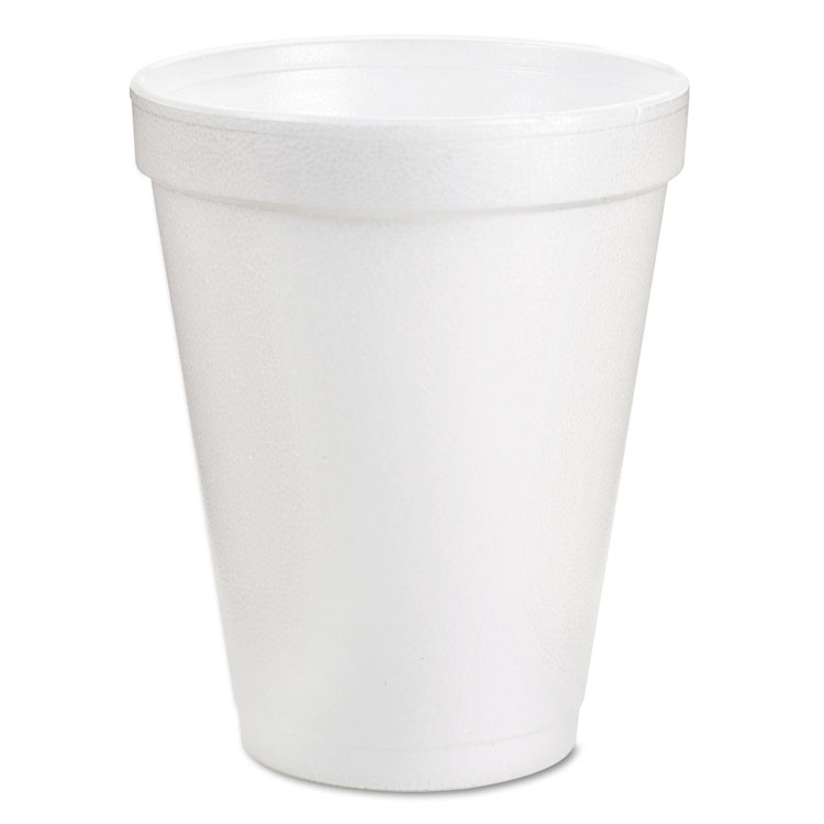 Picture of Foam Drink Cups, 8oz, White, 25/bag, 40 Bags/carton