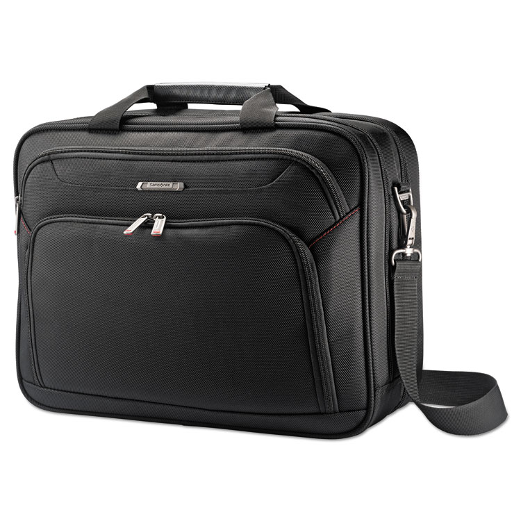 Picture of XENON 3 TOPLOADER BRIEFCASE, 16.5" X 4.75" X 12.75", POLYESTER, BLACK