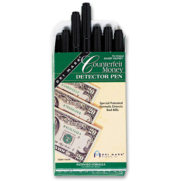 Picture of Smart Money Counterfeit Bill Detector Pen for Use w/U.S. Currency, Dozen