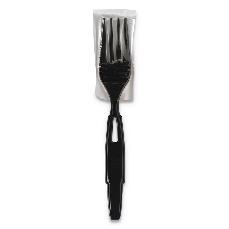 Picture of Dixie Ultra® Smartstock Wrapped Heavy-Weight Cutlery Refill, Fork, Black, 960/Ct