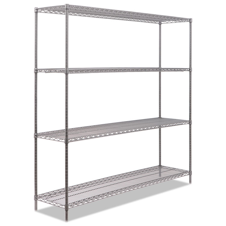 Picture of BA PLUS WIRE SHELVING KIT, 4 SHELVES, 72" X 18" X 72", BLACK ANTHRACITE+