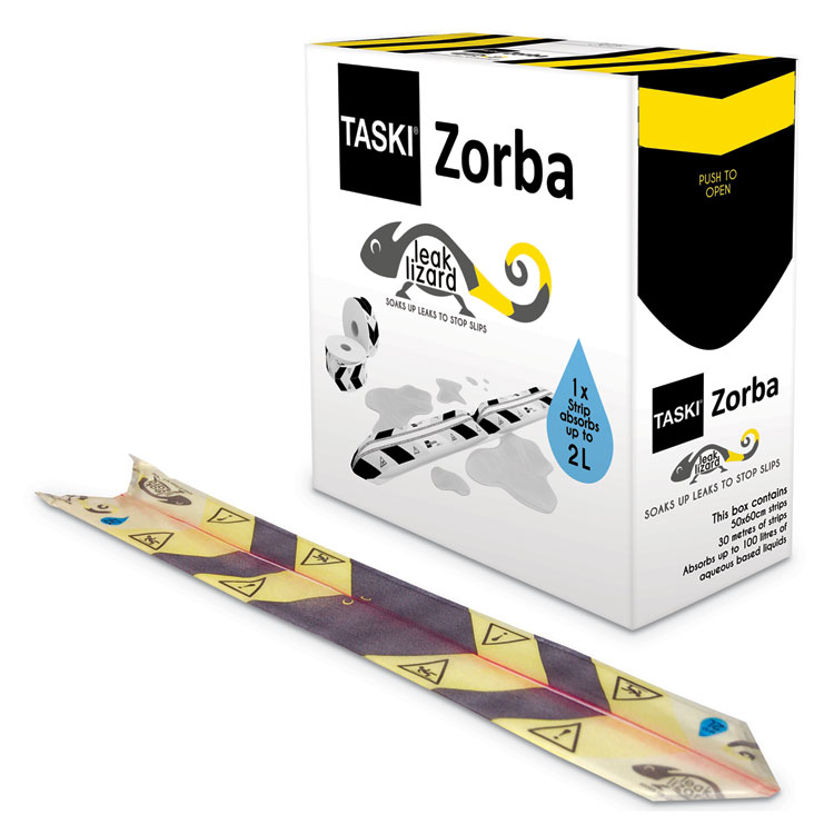 Picture of ZORBA ABSORBENT CONTROL STRIPS, 0.5 GAL, 4.7" X 23.6", 50/PACK