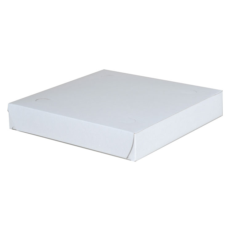 Picture of CLAY-COATED PAPERBOARD PIZZA BOXES, 9W X 9D X 1 1/2H, WHITE, 100/CARTON