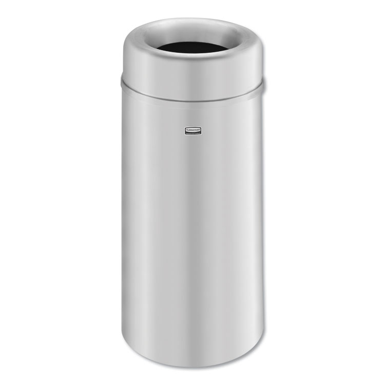 Rubbermaid Round Metal Indoor Trash Can, 30 GAL, Stainless Steel, RCPR2030SSPL