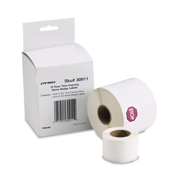 Picture of Visitor Management Time-Expiring Name Badges, Adhesive, 2-1/4 x 4, 250/Box
