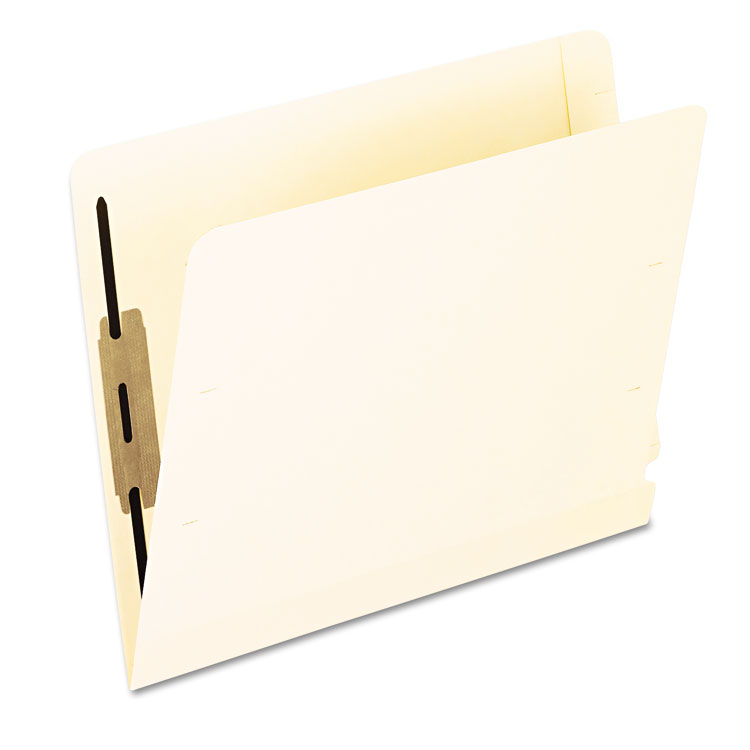 Picture of Laminated Spine End Tab Folder with 2 Fastener, 11 pt Manila, Letter, 50/Box
