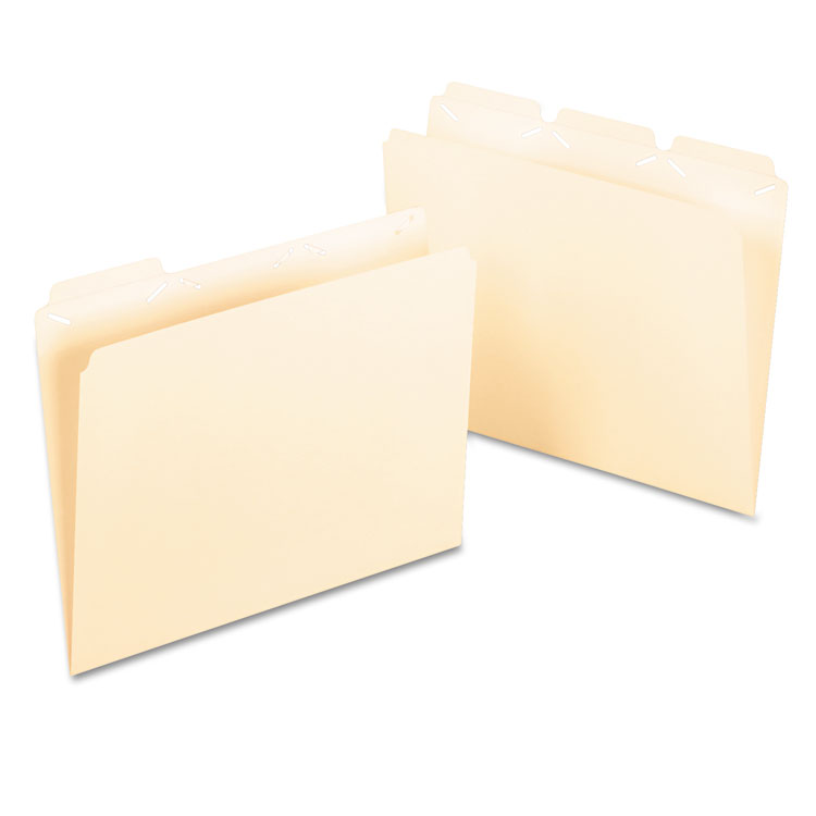 Picture of Ready-Tab File Folders, 1/3 Cut Top Tab, Letter, Manila, 50/Pack