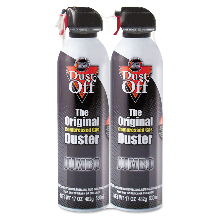 Picture of Disposable Compressed Gas Duster, 17 oz Cans, 2/Pack
