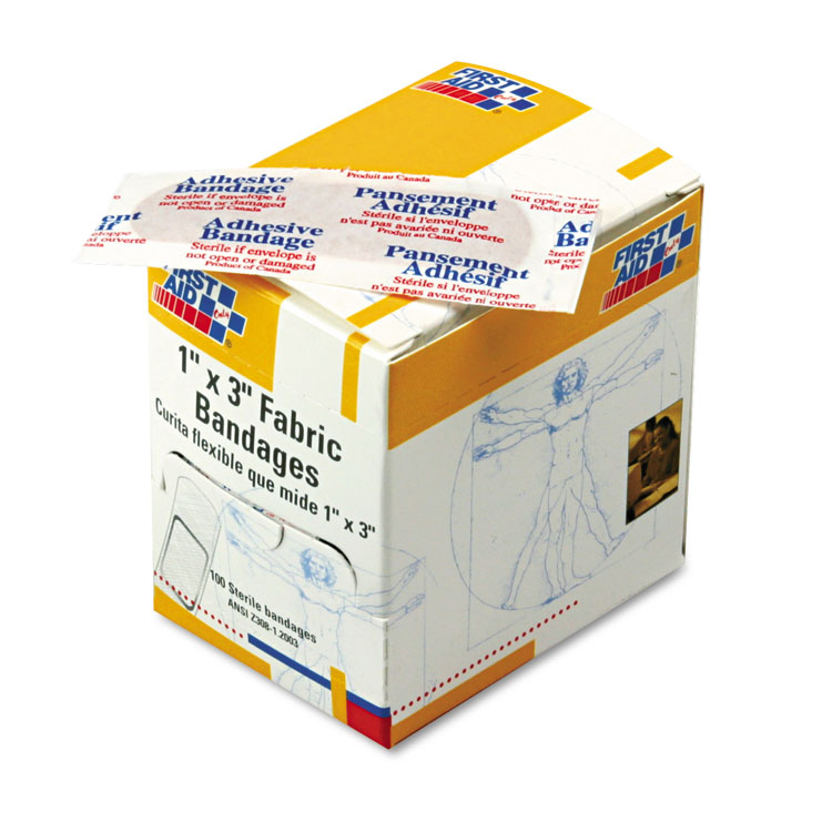 Picture of Fabric Bandages, 1" x 3", 100/Box