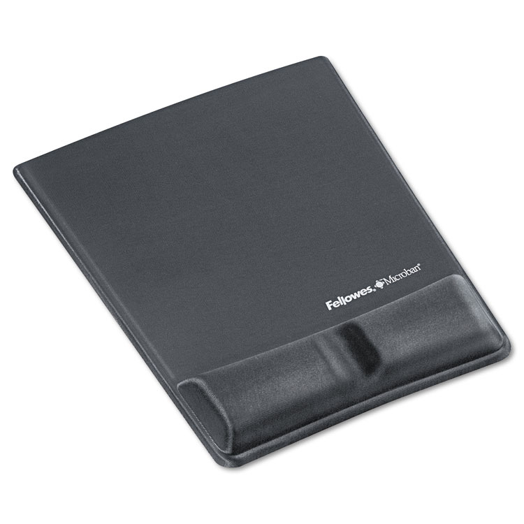 Picture of Fellowes® Memory Foam Wrist Support w/Attached Mouse Pad, Graphite (FEL9184001)