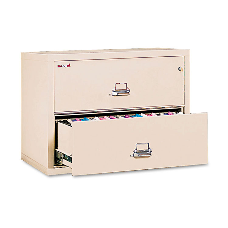Picture of Two-Drawer Lateral File, 37-1/2w x 22-1/8d, UL Listed 350°, Ltr/Legal, Parchment