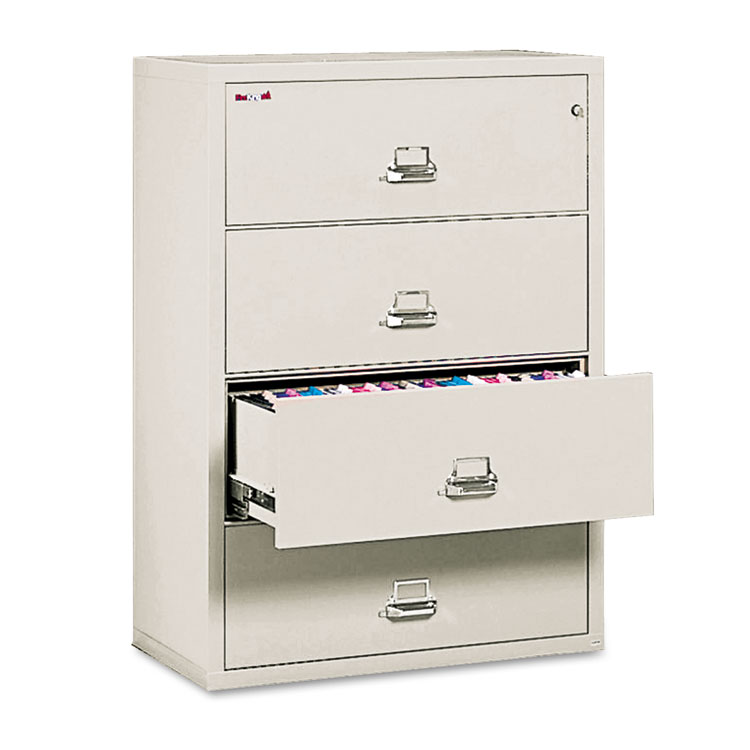 Picture of Four-Drawer Lateral File, 37-1/2w x 22-1/8d, Letter/Legal, Parchment