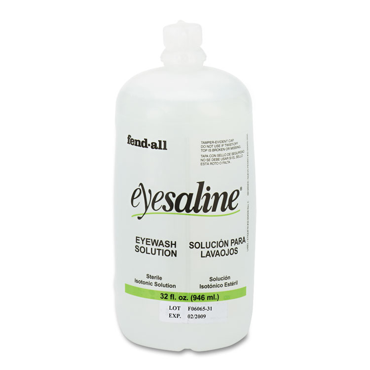 Picture of Fendall Eyesaline Eyewash Saline Solution Bottle Refill, 32 oz