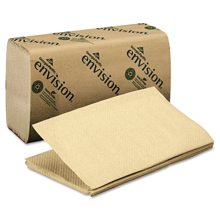 Pack of 240 Hand Towels Green C Fold Paper Hand Towels 250mm x 230mm 1-Ply 