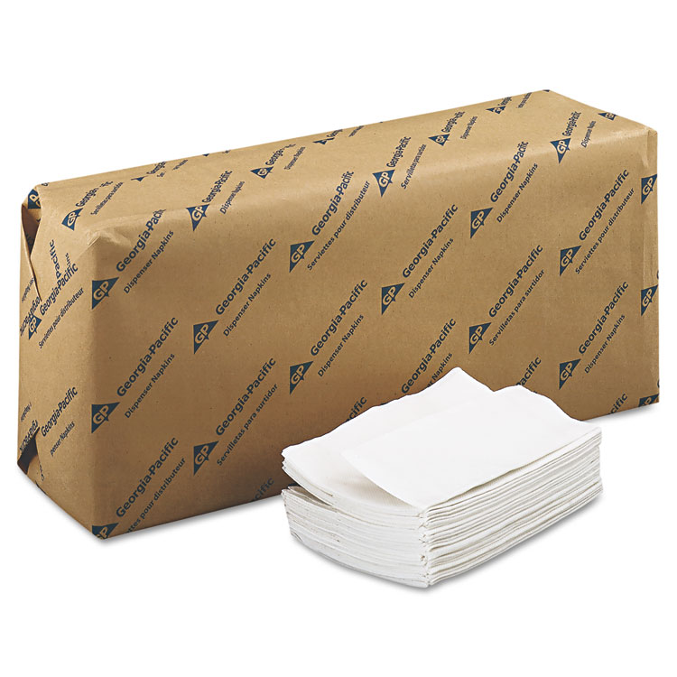 Napkins, Multilayer, 13 x 12, For Large Dispensers, White, 6000/Carton