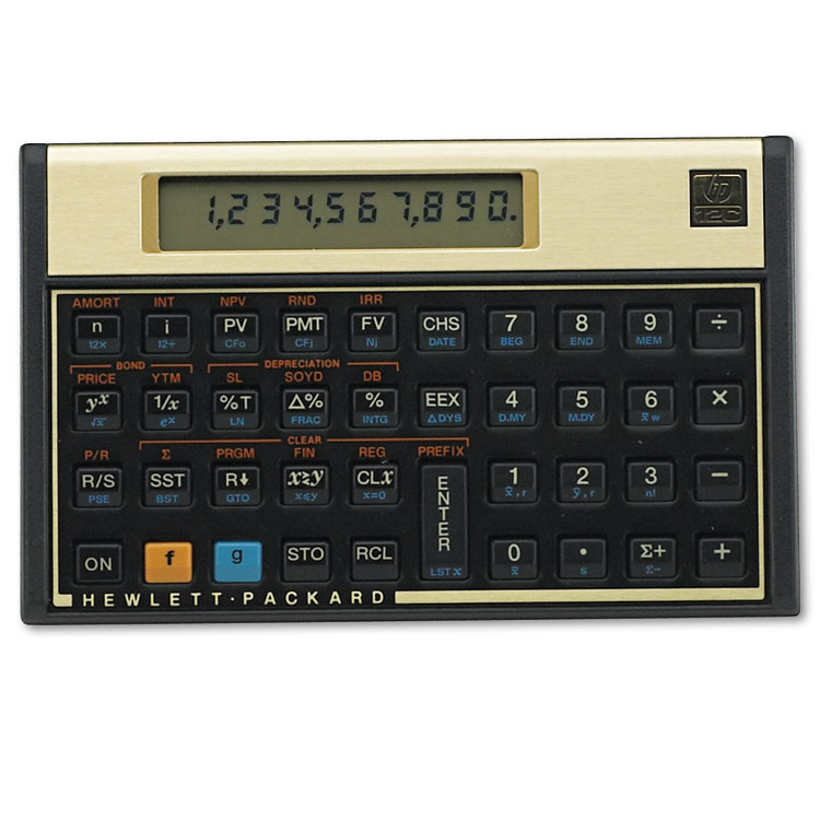 Vintage HP12C Financial Calculator Soft Pouch Hewlett Packard Tested Working 