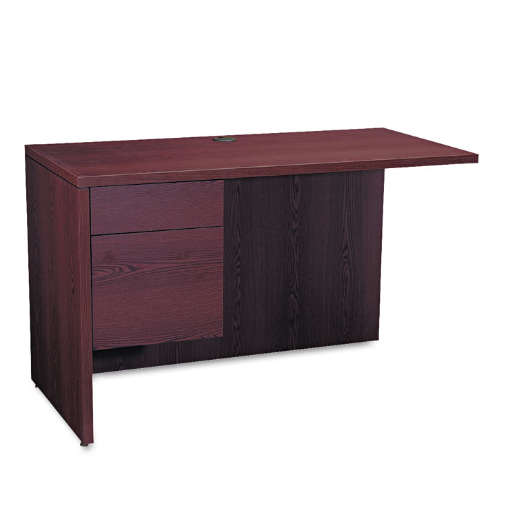 Picture of 10500 Series L Workstation Return, 3/4 Height Left Ped, 48w x 24d, Mahogany