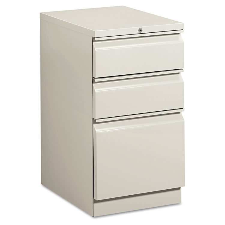 Picture of Efficiencies Mobile Pedestal File w/One File/Two Box Drwrs, 19-7/8d, Lt Gray