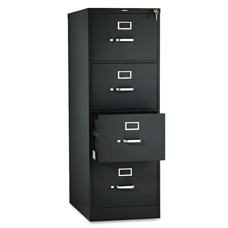 Picture of 510 Series Four-Drawer Full-Suspension File, Legal, 52h x25d, Black