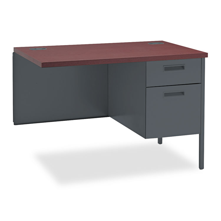 Picture of Metro Classic Series Workstation Return, Right, 42w x 24d, Mahogany/Charcoal