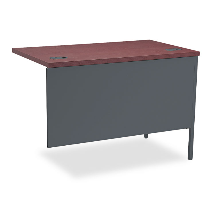 Metro Classic Series Workstation Return, Left, 42w x 24d, Mahogany/Charcoal