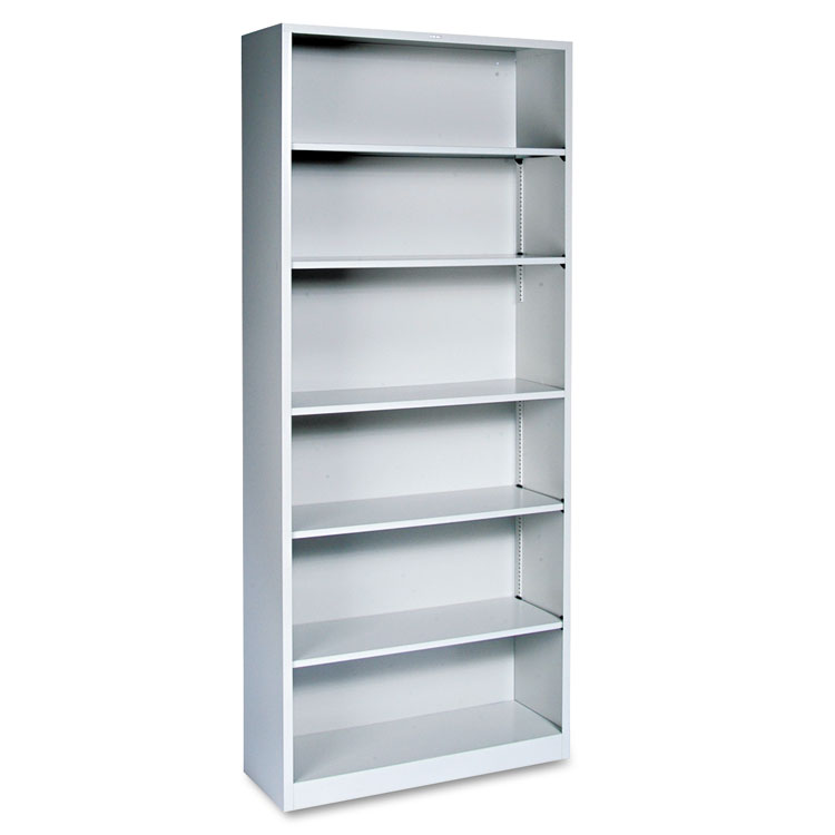 Picture of Metal Bookcase, Six-Shelf, 34-1/2w x 12-5/8d x 81-1/8h, Light Gray