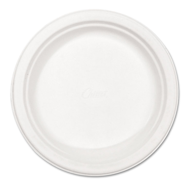 Picture of Paper Dinnerware, Plate, 8 3/4" Dia, White, 500/carton