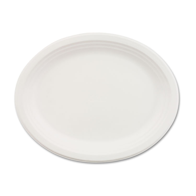 Picture of Classic Paper Dinnerware, Oval Platter, 9 3/4 X 12 1/2, White, 500/carton